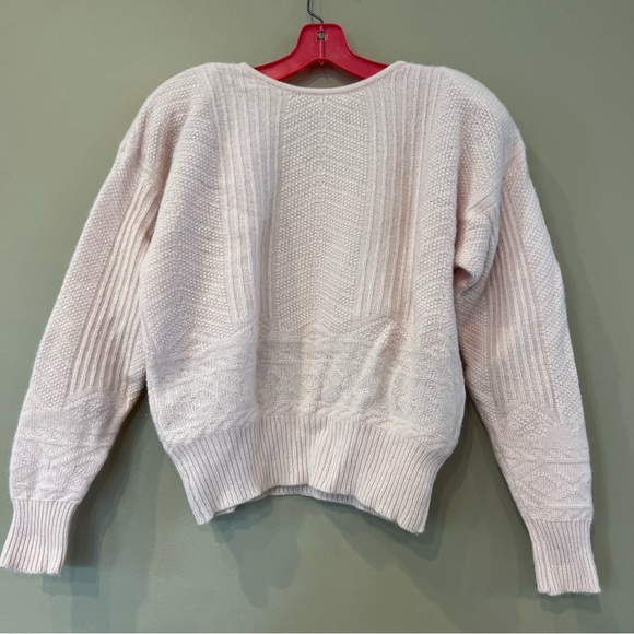 Liz Claiborne Sweaters - VTG 80s Minimalist Textured Lambswool Angora Sweater Sz M Pink SOFT Boat Neck